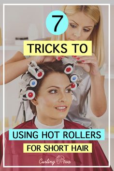 Hot Rollers For Short Hair, Hot Roller Styles, Rollers For Short Hair, Concave Hairstyle, Hot Roller Curls, Curlers For Short Hair, Curls For Medium Length Hair, Using Hot Rollers, Hot Curlers