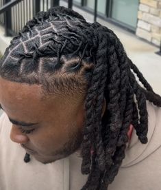 Styling Dreads For Men, Male Locks Hairstyle, Men Loc Hairstyles Dreads, Fade Locs Hairstyles, Braided Two Strand Twist Styles, Braid Loc Styles Men, Half Up Half Down Dreads Men, Pineapple Locs Hairstyle, Black Man Dreads Hairstyles