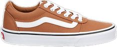 Casual Brown Summer Sneakers, Casual Brown Sneakers For Summer, Brown Vans Sneakers For Spring, Casual Vans Canvas Shoes, Casual Brown Canvas Shoes For Spring, Vans Brown Sneakers For Spring, Vans Casual Lace-up Canvas Shoes, Casual Skateboarding Sneakers For Spring, Casual Brown Sneakers For Skateboarding