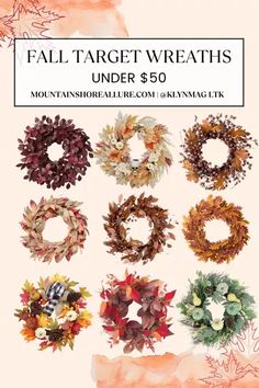 fall target wreaths under $ 50 are on sale for the first time this season