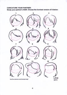 how to draw anime hair step by step