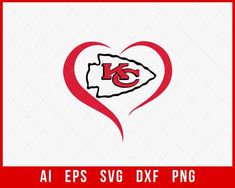 Chiefs Football Love Sign T-shirt SVG File for Cricut Maker and Silhouette Cameo Digital Download Nfl Football Logos, Nfl Highlights, Steelers Country, Red Friday, T Shirt Svg, Football Love