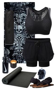 Goth Yoga Outfit, Goth Sportswear, Alternative Activewear, Health Goth Outfits, Goth Workout, Goth Yoga, Dark Beauty Fashion