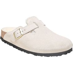 Boston Shearling, Birkenstock Boston Shearling, White Birkenstocks, Birkenstock Styles, Birkenstock Clog, White Clogs, Narrow Shoes, Ugly Shoes, Birkenstock Women