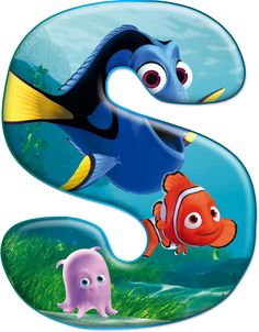 the letter s is for finding nemo and flounds from disney pixama