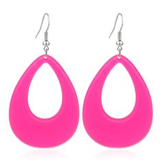 PRICES MAY VARY. Title: KaFu 70s 80s Neon Earrings Geometric Oval Resin Neon Earrings Retro Acrylic Dangle Drop Earrings for Women Girls Party Halloween Costume Accessories. Product Type: Departments > Women > Jewelry > Earrings > Drop & Dangle Plastic Drop Earrings For Party, Trendy Pink Teardrop Earrings, Trendy Oval Earrings For Party, Trendy Oval Party Earrings, 80s Accessories Jewelry, Coral Aesthetic, 1980s Accessories, Neon Earrings, Hot Pink Accessories