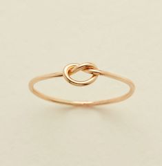 Beautifully simple birthstone ring. Handcrafted in 14k gold filled, rose gold filled, or sterling silver with a cubic zirconia stone. Dainty Open Heart Stackable Rings As Gift, Handmade Dainty Rose Gold Stackable Rings, Handmade Minimalist Infinity Rings, Stacking Rings Ideas, Minimalist Rose Gold Wire Wrapped Ring, Gold Love Knot Ring, Gold Rings For Women, Rope Tie, Friendship Ring