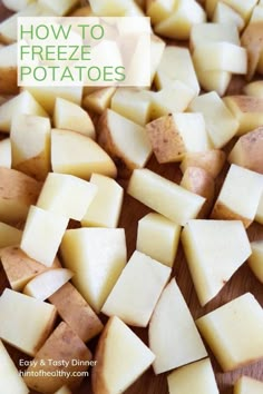 how to freeze potatoes on a cutting board