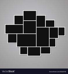 black and white squares are arranged in the shape of a rectangle on a gray background