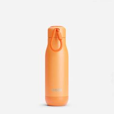 Bouteille en acier inoxydable 18oz Orange    - Zoku - Bouteille d'eau -  - La Guilde Culinaire Paracord Lanyard, Food Jar, Steel Bottle, Bottle Brush, Stainless Steel Bottle, Reusable Straw, Powder Coating, Paracord, Reusable Water Bottle