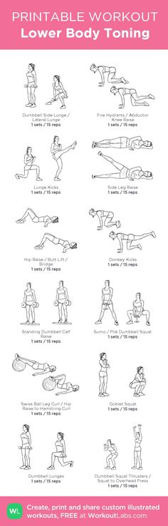 the printable workout poster shows how to do an exercise with your hands and feet