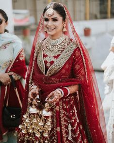 Stunning Indian Jewelry Mirror Work Bridal Lehenga Red, Sikh Bride Suit, Sabyasachi Bridal Lehenga Collection, Red Bridal Lehenga Sabyasachi, Accordion Skirts, Lehnga Ideas, Sikh Wedding Dress, Lehenga Draping, Wedding Suits For Bride