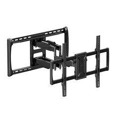 the tilting tv wall mount is shown with two arms and one arm extended to it's left side