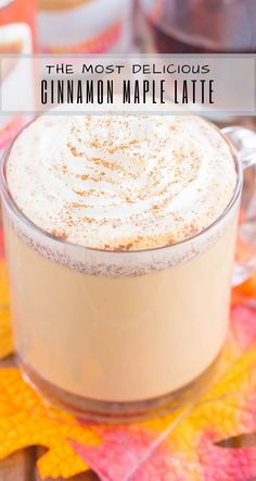 the most delicious cinnamon maple latte