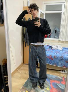 Y2k Thrifted Outfits Men, Oversize Outfit, Early 20s, Xmas Outfits, Swaggy Outfits, Mens Streetwear