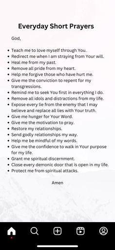 Prayers To Focus On God, Prayers For End Of Day, Everyday Short Prayers, Verses For Feeling Lost, Prayers To Say In The Morning, Single Season God, Prayer Routine Ideas, How To Memorize Scripture, Things To Pray For