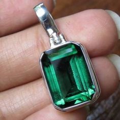 "Pendant is suitable for Astrology, Birthstone Engagement ,Minimalist Style Solitaire Pendant ,Anniversary,Graduation Ceremony, Mother's Day Gift, Christmas Gift, and Daily use purpose. For Men Women, Emerald indicates the planet \"Mercury\" or \"Budh\" so it is directly related to the \"Budhi\" only, as it represents the \"Budh\" so emerald is also known as \"Budh Ratna\". If mercury planet is placed in your favor in your horoscope then emerald or panna stone will make you rise only. It is also Panna Stone, Emerald Necklace Pendant, Neck Jewelry, Pendant For Men, Thoughtful Gifts For Her, Silver Locket, Jewelry Lockets, Stylish Necklace, Neck Jewellery