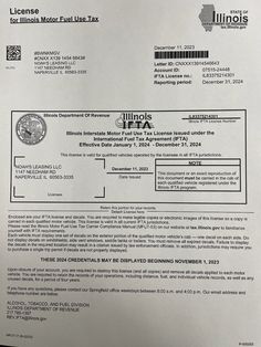 a letter from the illinois motor fuel tax office requesting that it will not be paid