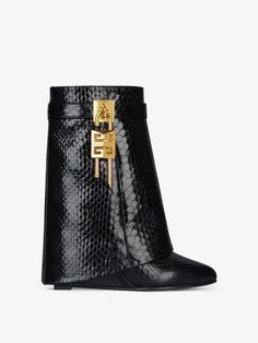 Shark Shoes, Givenchy Shark, Givenchy Boots, Luxury Boots, Givenchy Shoes, Wedge Heel Boots, Slip On Boots, Givenchy Women, Wide Boots