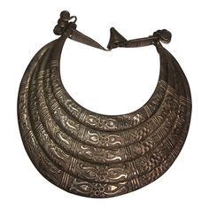 Beautiful Tibetan Silver ceremonial artifact with five concentric rings. One of a set of six being sold separately. Miao Silver, Silver Items, Neck Piece, Classic Jewelry, Ethnic Jewelry, School Projects, Artifacts, Statement Necklace, Jewelry Accessories