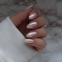 Colorful Nails, Casual Nails, Classy Acrylic Nails, Pearl Nails, Nail Swag, Neutral Nails, Prom Nails