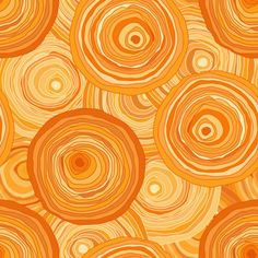 an orange and yellow background with circles in the center, on top of each other