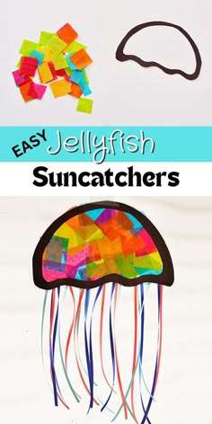 Simple and fun indoor activity for kids. This is the perfect sea creature activity for toddlers. Use this as a learning activity to teach kids about sea creatures like jellyfish! This craft for kids would also be great for a preschool classroom activity. Try this activity for kids today! Ocean Crafts Preschool, Under The Sea Crafts, Summer Camp Activities, Crafts For Toddlers, Summer Camp Crafts