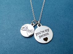 Pinky promise youre my person Necklace  ♥ Color : silver ♥ Youre my person Pendant Material : Stainless steel, 19mmX20mm ♥ Pinky promise Pendant Material Avery Grayson, Cricut Engraving, You're My Person, Promise Necklace, You Are My Person, Good Luck Necklace, Padlock Necklace, My Person, Triangle Necklace