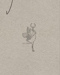 a drawing of a bird with the letter j on it's back