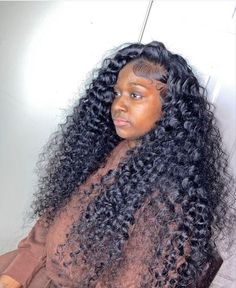 Wet And Curly Quick Weave, Curly Leave Out Hairstyles, Deep Wave Sew In With Closure Middle, Quick Weave Flip Over Curly, Curly Versatile Quick Weave, Long Curly Flip Over Quick Weave, Deep Wave Side Part Sew In, No Part Quick Weave With Leave Out