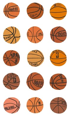 an image of basketballs with different numbers on them