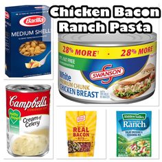 chicken bacon ranch pasta and other foods are on sale for $ 3 99 or more