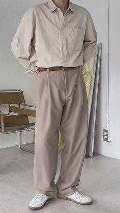 Beige Outfit Men, Softboy Outfits, Mens Smart Casual Outfits, Classy Outfits Men, Mens Outfit Inspiration, Fashion Suits For Men, Smart Casual Outfit