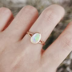 Unique Opal Engagement Ring Solid Gold Rings Art Deco Bezel - Etsy Raw Opal Jewelry, Rings Art Deco, Minimalist Wedding Rings, Opal Engagement Ring Set, Pretty Engagement Rings, Pinky Rings, Unique Opal, Opal Engagement Ring, Engagement Ring Inspiration