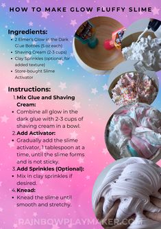 instructions for how to make fluffy slime