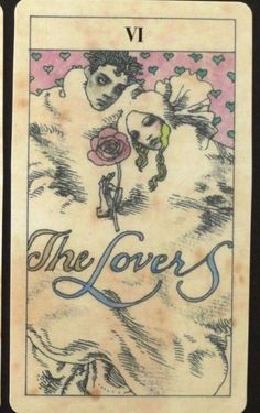 the lover's tarot card is shown in this image