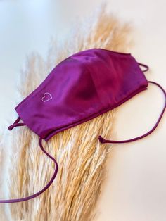 Face Mask Mulberry Muse Breathable Mulberry Silk Love Face Mask - Triple Layer Pretty Face Mask, Silk Mask, Silk Face Mask, N95 Mask, Heart Embroidery, Mini Heart, The Mask, Beautiful Gifts, Spread Love