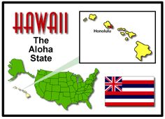 the state of hawaii is highlighted in this map