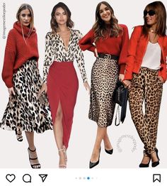 Printed Skirt Outfit, Leopard Print Outfits, Colour Combinations Fashion, Color Combos Outfit, Color Combinations For Clothes, Animal Print Outfits, Design Moda, Leopard Print Skirt, Fall Outfit Ideas