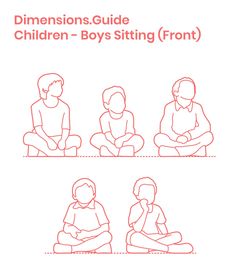 the instructions for how to sit in front of children's heads and hands, with text