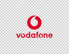 the vodafone logo is shown on a white background, with red lettering