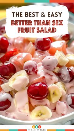 This Better Than Sex Fruit Salad Recipe is the perfect blend of tropical fruit and creamy delight. Ready in just 10 minutes, it's a crowd-pleaser for any occasion! Add your favorite fresh fruits for an extra twist. Make this irresistible dish today and wow your guests! Better Than Fruit Salad, Cranberry Pineapple Fluff Salad, Homemade Fruit Salad Dressing, Fruit Salad Recipe With Cream Cheese, Whipped Fruit Salad, Tapioca Fruit Salad, Hello Fruit Salad, Fruit Salad With Cool Whip And Pudding, Fruit Salad Jello Recipe