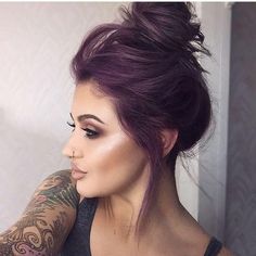 Plum Hair Color Ideas, Plum Hair Color, Balayage Blonde