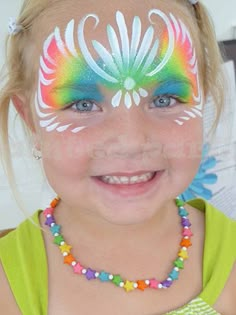 Face Painting Images, Rainbow Face Paint, Fairy Face Paint, Mask Face Paint, Neon Carnival, Festival Face Paint, Fair Face, Christmas Face Painting, Girl Face Painting