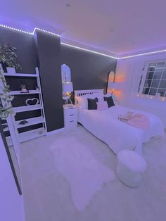 Ha room Bedroom Ideas In Basement, Teal Small Bedroom Ideas, Kaci Jay Bedroom Wardrobe, Bedrooms With A Couch, Room Ideas Bedroom With Couch, Room Inspo Gray Walls, Women’s Room Ideas, Room With Grey Walls Bedroom Ideas, Mikayla Mags Bedroom