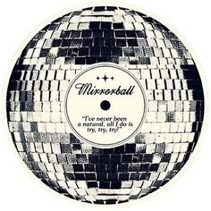 a black and white disco ball with the words minnesota written on it's side