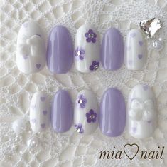 Gel Nail Designs Purple, Bold Nail Colors, Cute Purple Nails, Art Deco Nails, Gel Nail Strips, Purple Nail Designs