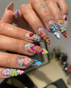 Her Nails, Dope Nail Designs, Floral Nails