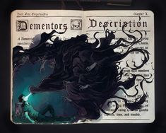 a book with an image of a woman on the cover and text that reads dementors & destrition