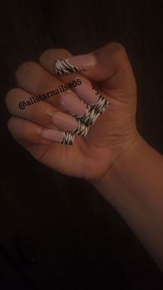 Nails Zebra Print, Zebra Print Nails, Ombre Acrylic, Zebra Nails, Ombre Acrylic Nails, Print Nails, Nails Black, Kid Room, Square Acrylic Nails